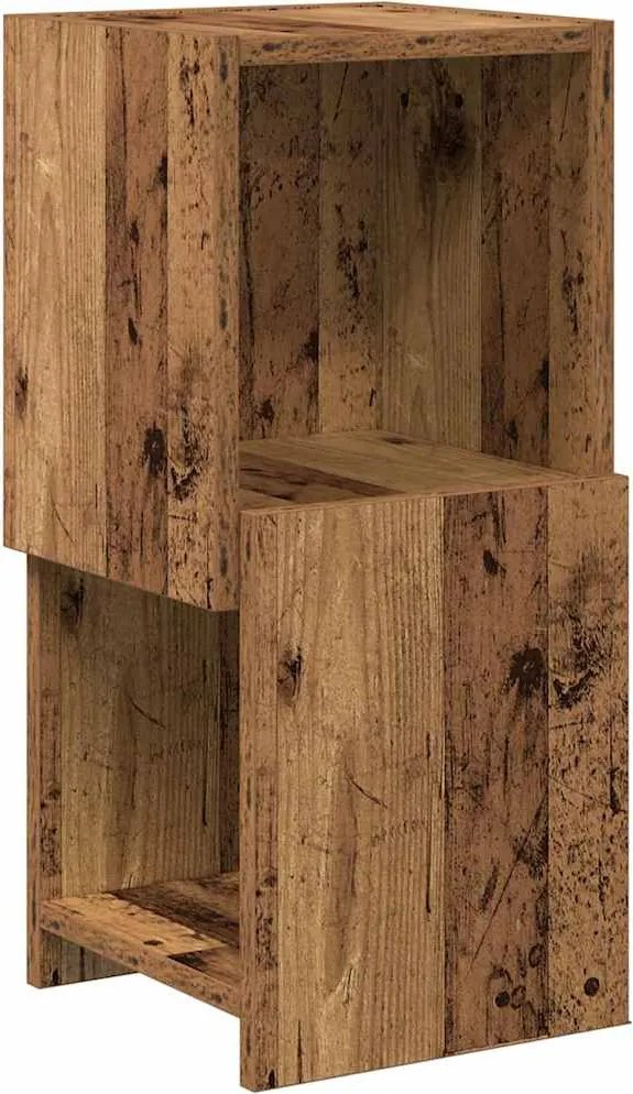 vidaXL Dulap de colț Lemn vechi 25,5x25x55cm Lemn compozit