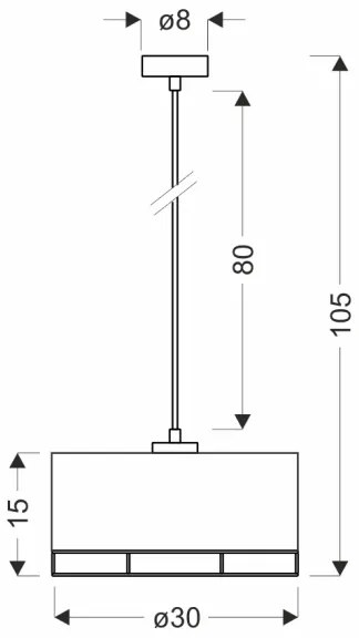 Pendul cu cablu ARDI 1xE27/40W/230V negru/maro