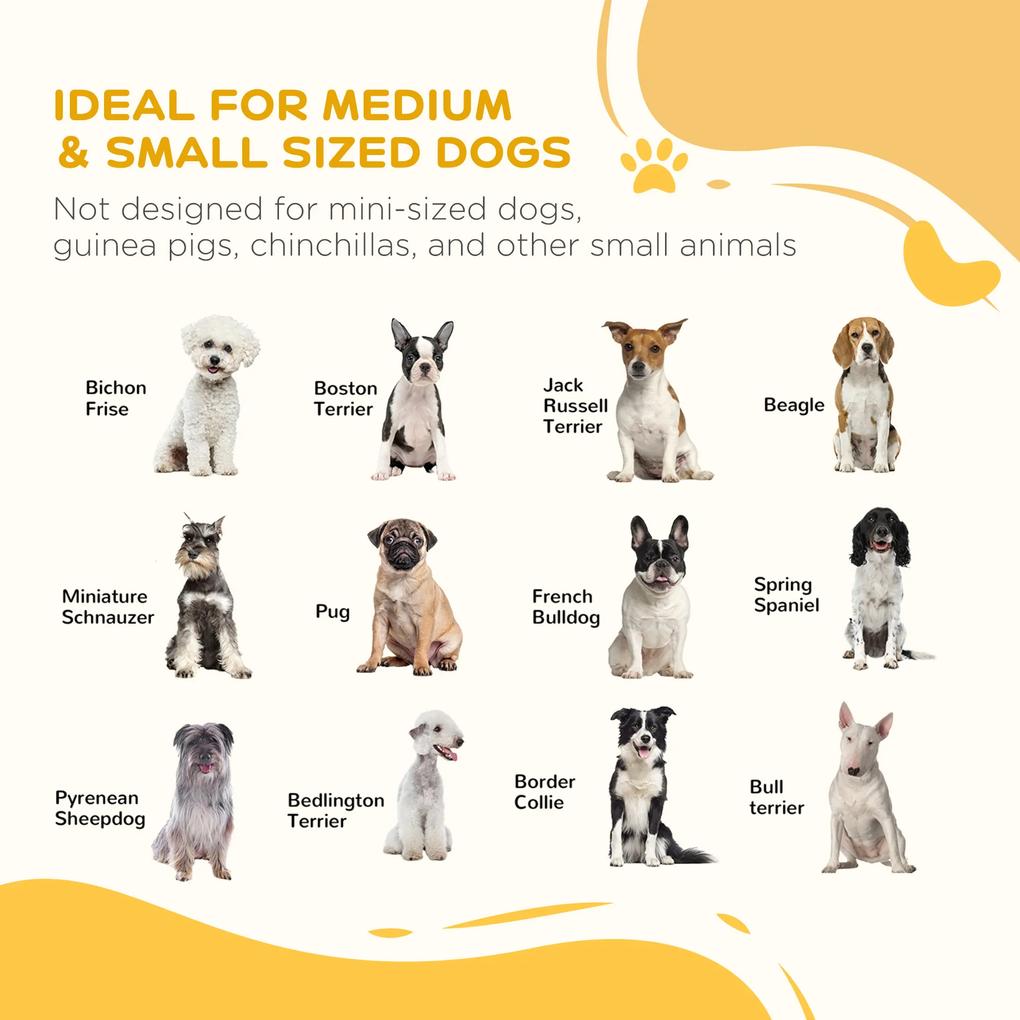 PawHut Barieră Pliabilă pentru Câini cu 3 Panouri și Picioare de Sprijin, Poartă din Lemn pentru Animale, pentru Scări, Maro | Aosom Romania