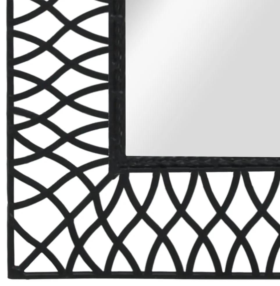 Oglinda de perete arcuita, negru, 50 x 80 cm 1, 50 x 80 cm