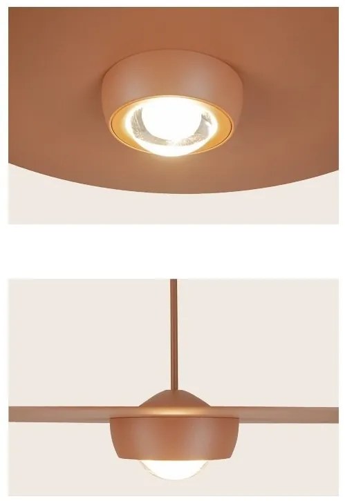 Lustra, Pendul LED 21W 3000K SANDY BRICK RED ZB-2588