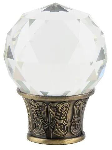Duplakristályos fogazott karnis mennyezeti szerelés, Cristal Odeon 25/19, Antik arany - 300 cm