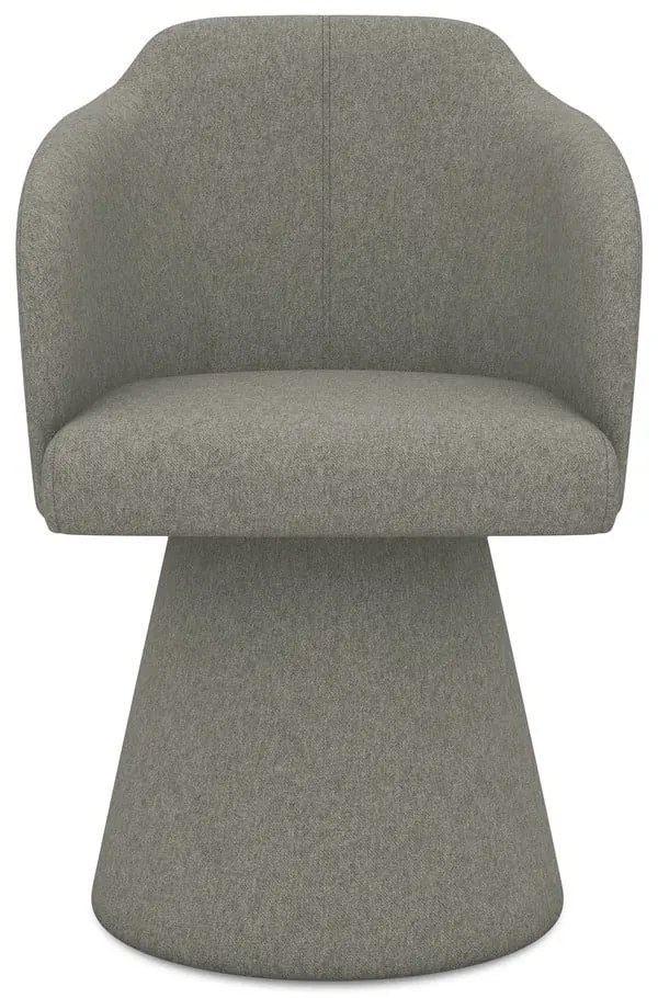 Scaun de sufragerie gri tapițat Kanoa – Makamii