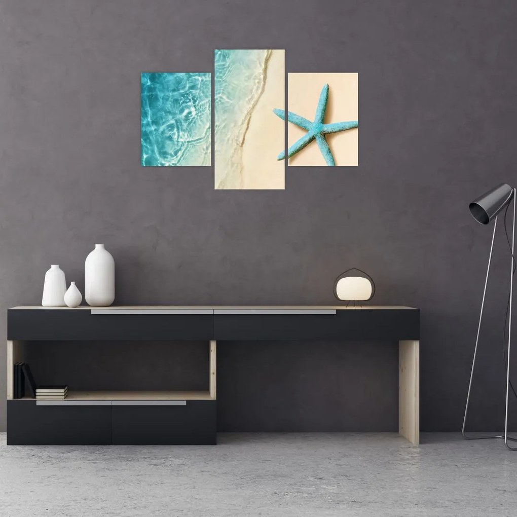 Tablou - Stea de mare pe plajă (90x60 cm)