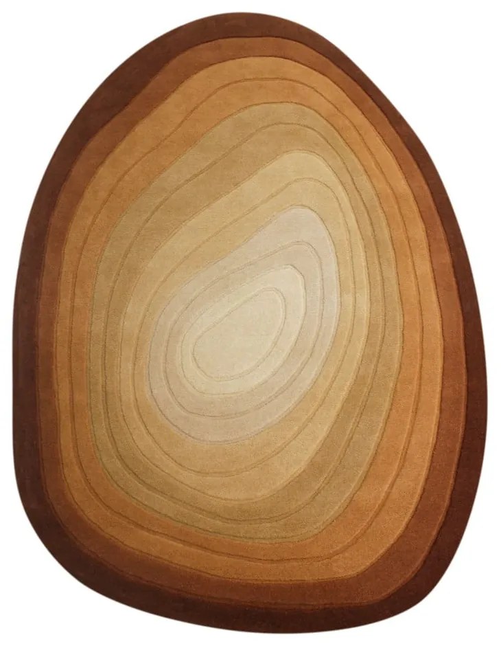 Covor cărămiziu din lână 160x230 cm Puddle Ombre Wool – Flair Rugs