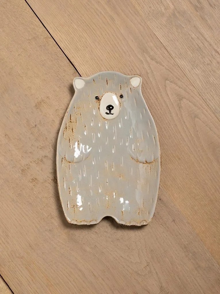 Set 3 platouri din ceramica, in forma de urs, Bear