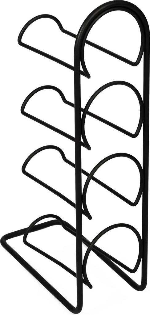 Suport sticle vin HOPE, negru, metal, 12x21x44 cm