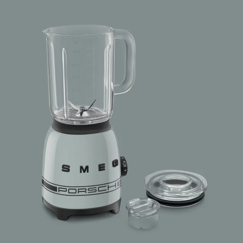 Blender Smeg Porsche BLF03PSGEU, 800 W, 1,5 l, 18 000 rpm, 4 programe, 4 viteze + Impuls, Otel inoxidabil, Verde