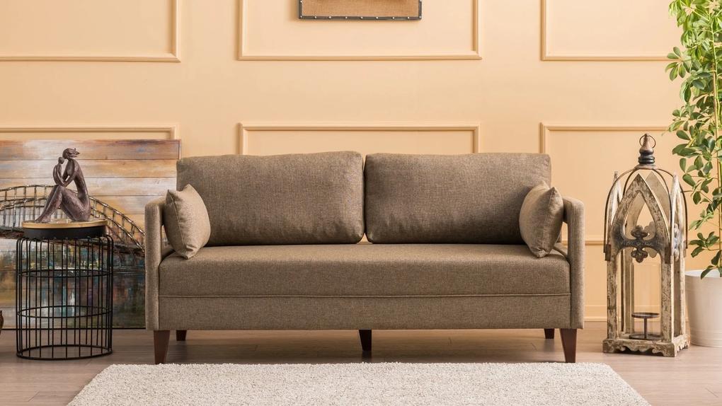 Canapea cu 2 Locuri Comfort, Maro, 175 x 80 x 80 cm