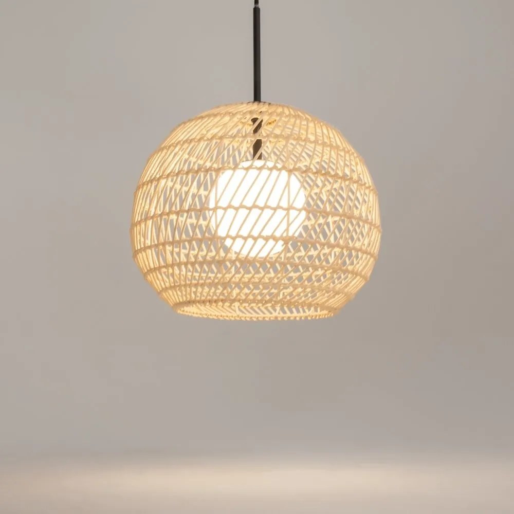 Lustra/Pendul design modern CANE 30cm bej