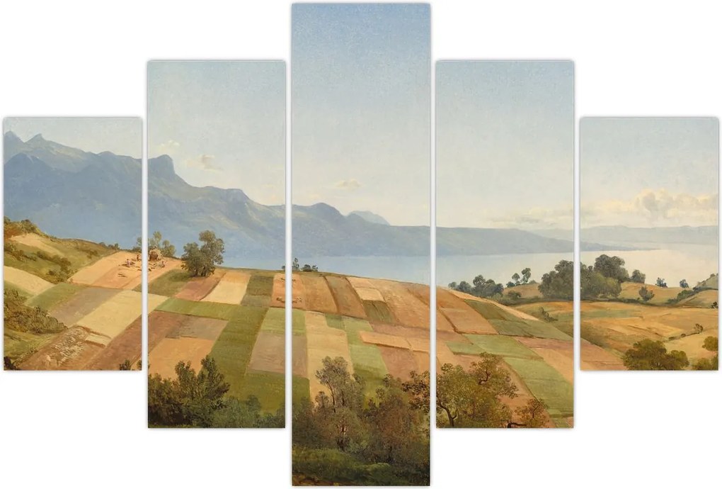 Tablou - Alexandre Calame, Swiss Landscape, reproducere (150x105 cm)