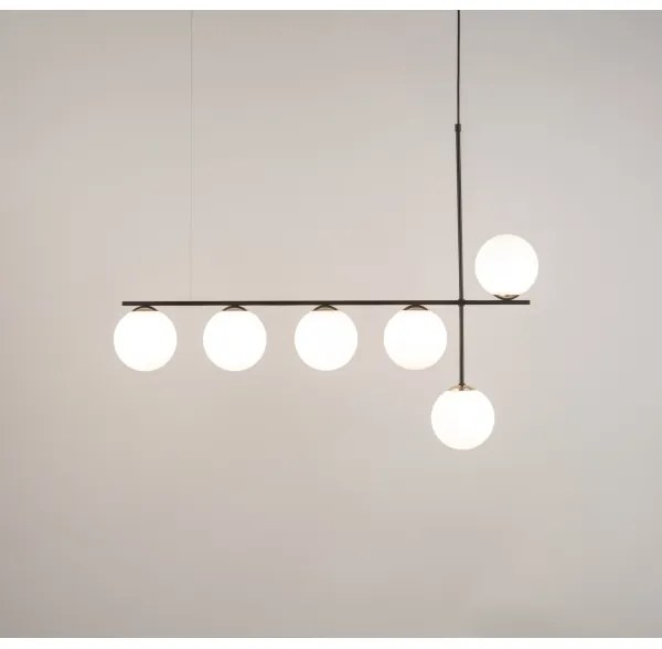 Lustră pe cablu SILIA 6xG9/12W/230V negru