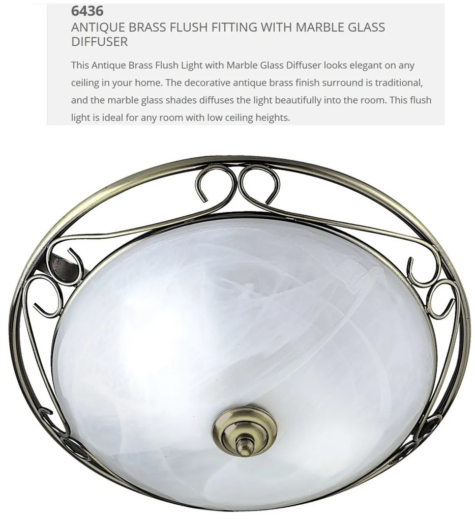 Plafoniera stil clasic Flush alama antic 6436 SRT
