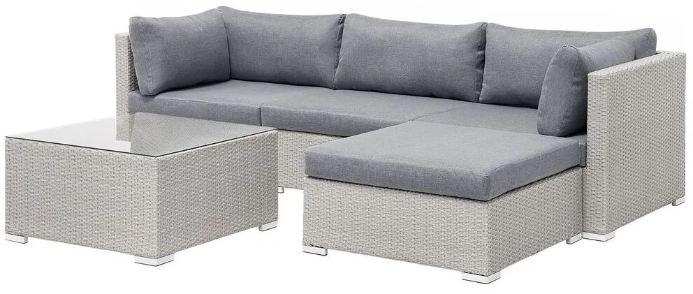 Set canapele pentru grădină Sante (gri deschis). 1011780