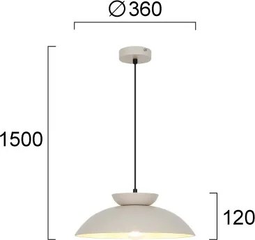 Lustră pe cablu SUPERB 1xE27/40W/230V, bej