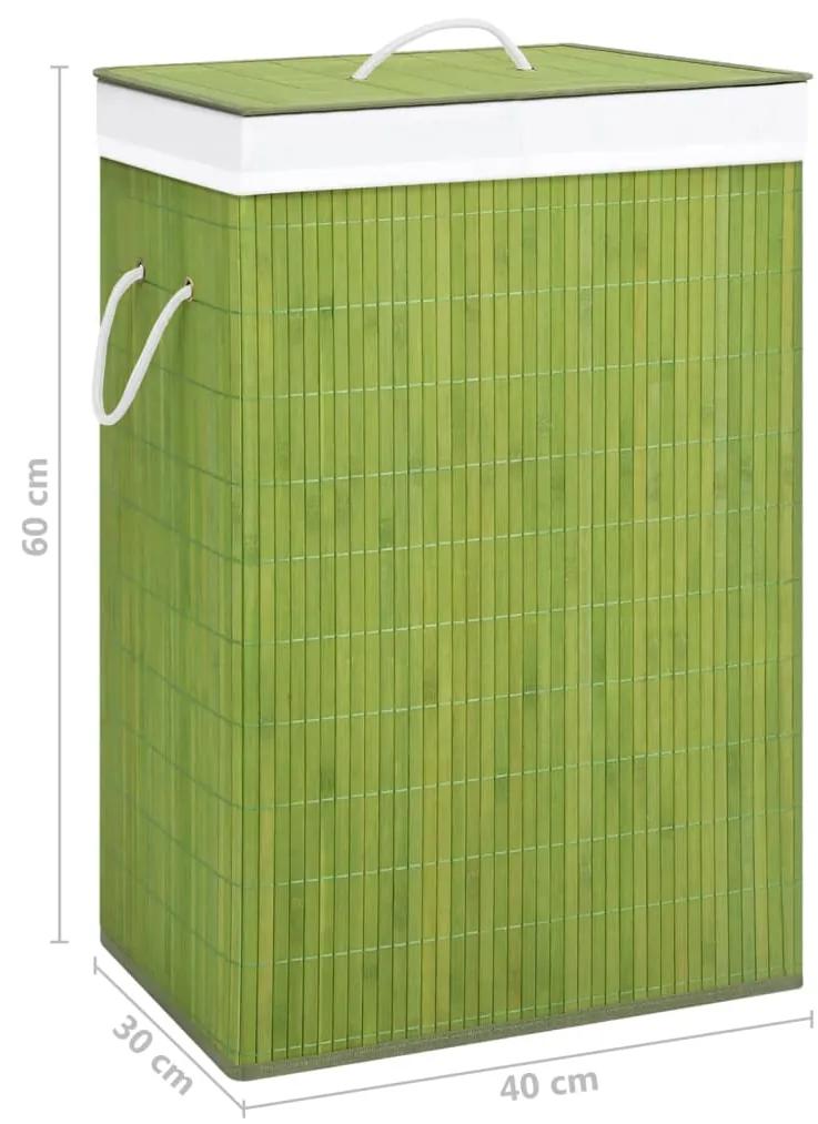 Cos de rufe din bambus, verde, 72 L 1, Verde, 40 x 30 x 60 cm