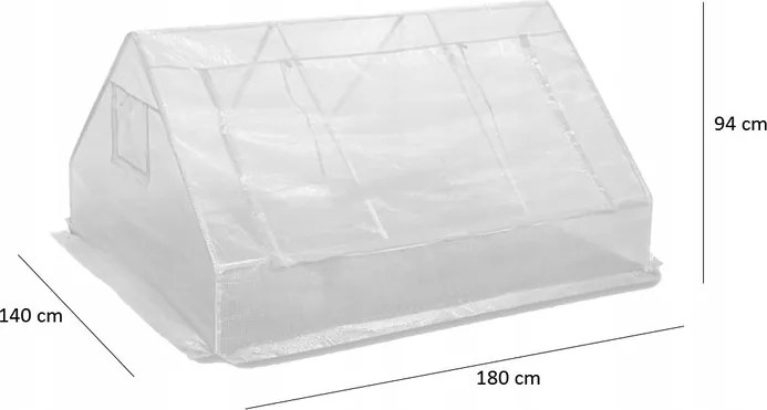 Seră de grădină mini 180 x 140 x 94 cm - seră pentru răsaduri, seră cu construcție