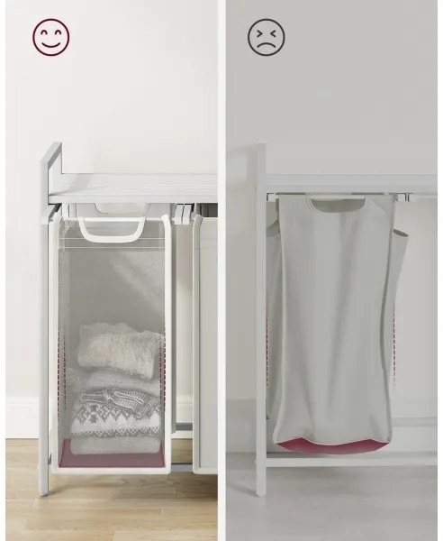 Coș pentru rufe REX, alb