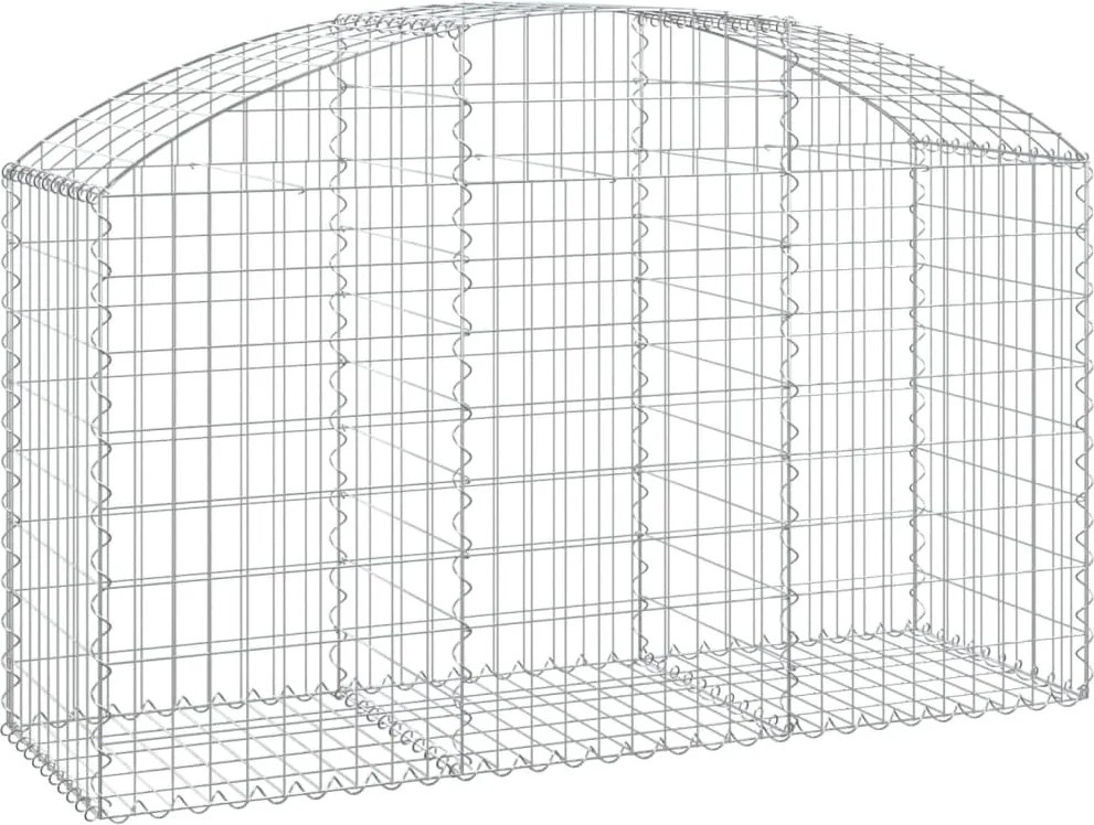 vidaXL Coș gabion arcuit, 150x50x80/100 cm, fier galvanizat