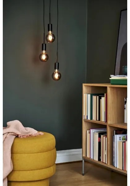 Nordlux - Lustră pe cablu PACO 3xE27/25W/230V neagră