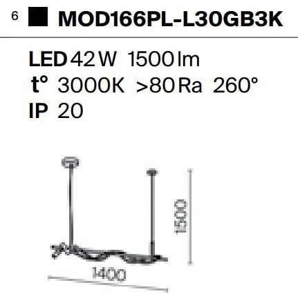 Lustra LED cu 2 spoturi design modern Tau
