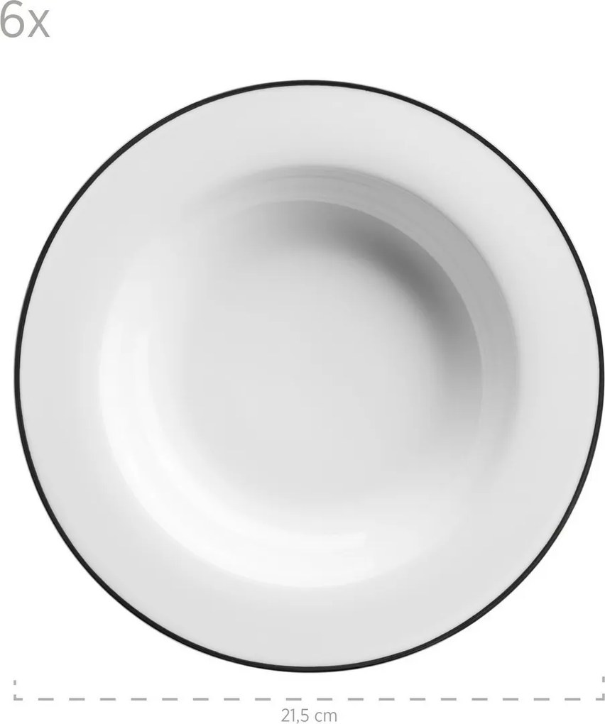 Mäser Set de farfurii adânci și plate, 12 bucăți NOLA