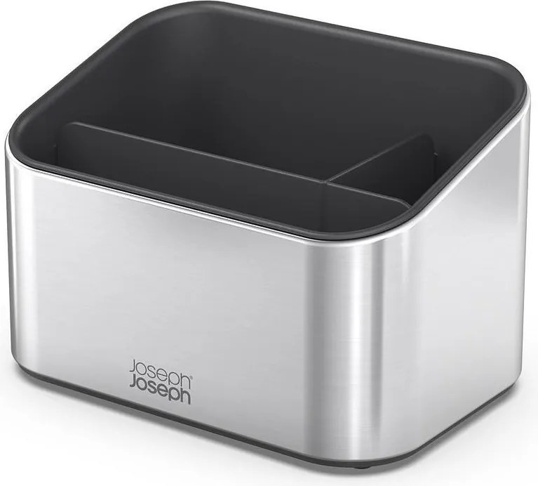 Suport pentru accesorii de spălat argintiu lucios din metal Surface – Joseph Joseph