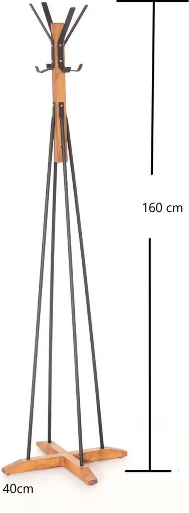 Cuier tip pom lemn metal 160 cm Three Homs