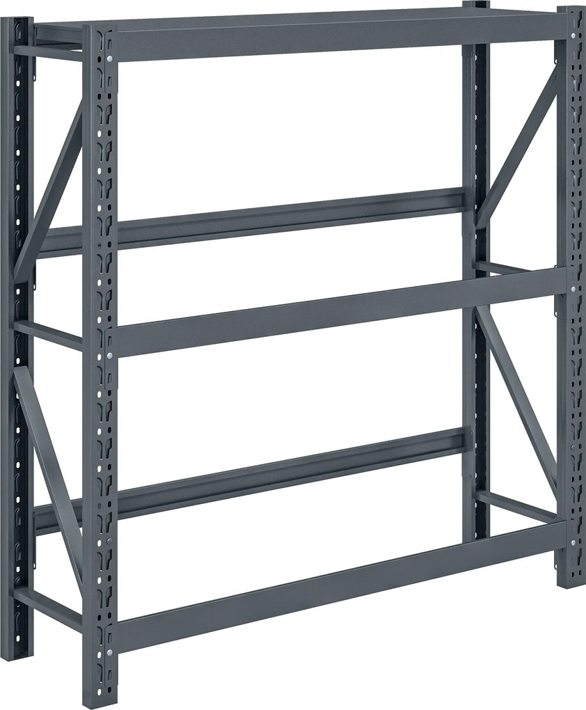 HOMCOM Raft Autoportant pentru Cutii cu 3 Niveluri, Raft pentru 6 Cutii cu Înălțime Reglabilă, 110x30x110 cm, Gri | Aosom Romania