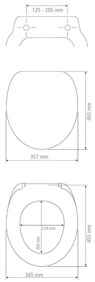 Capac WC 34,5 x 45,5 cm Easy-Close (cu închidere automată) Palma – Wenko