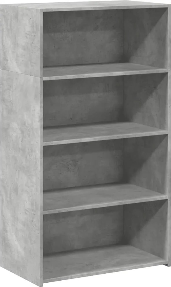 vidaXL Dulap înalt, gri beton, 70x41x124 cm, lemn prelucrat