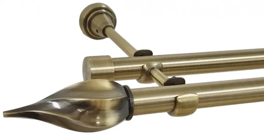 Galerie dubla - fara inele - TWISTER/19 -dubla – fără inele - aur antic (Alege marime: 200 cm)
