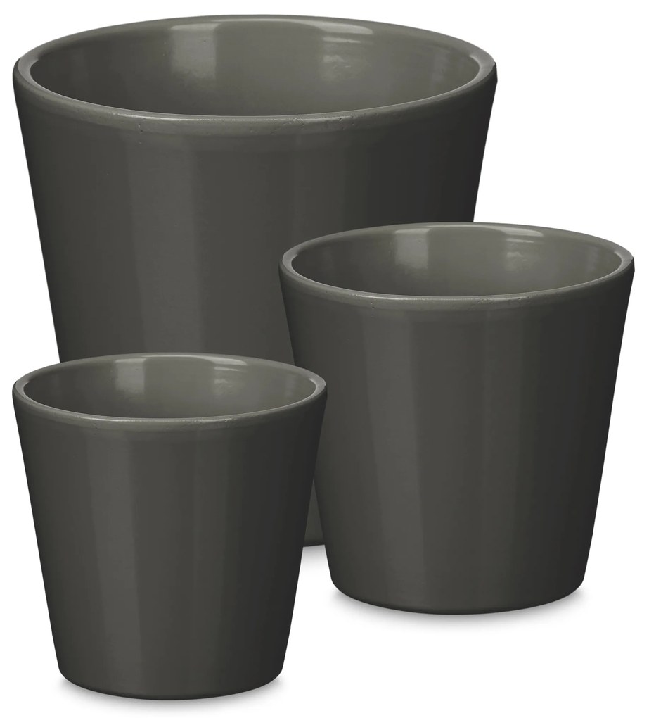 Set ghivece de flori conice Ø 14, 17, 22 cm