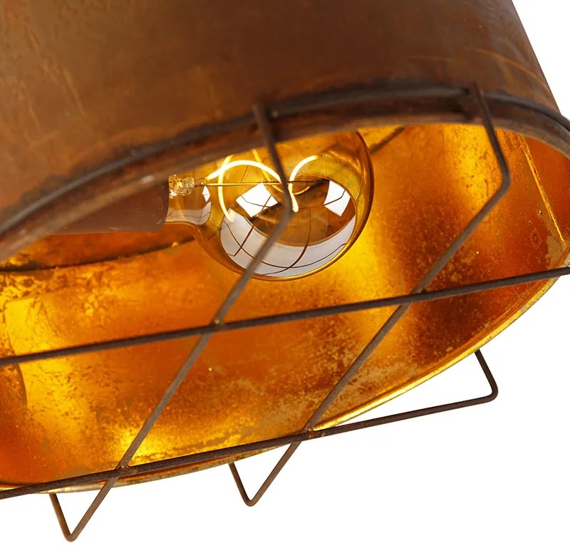 Plafoniera industrială maro ruginiu 35 cm - Barril