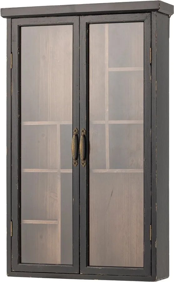 Vitrină neagră din lemn de brad suspendată 50x80x14 cm Hazem – Bloomingville