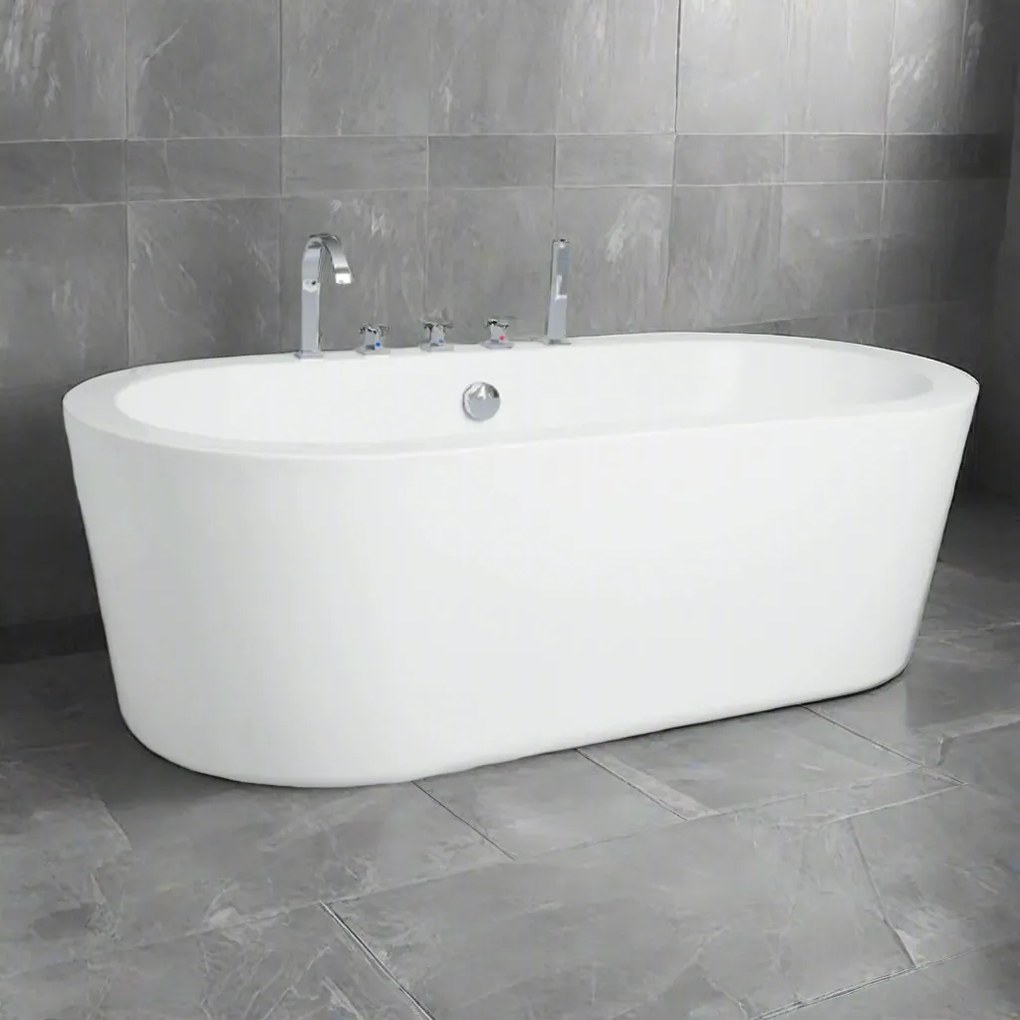 Cada baie freestanding Malaga ovala 170x75, cu baterie integrata