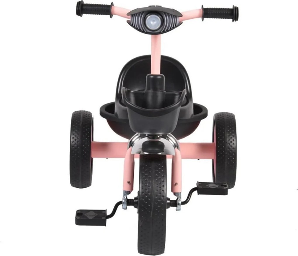 Tricicleta cu pedale NOVOKIDS™ Hawk Trike , Cu melodii si lumini, Doua cosulete pentru jucarii, Max 25 kg, Roti din cauciuc EVA, Cadru metalic, Far