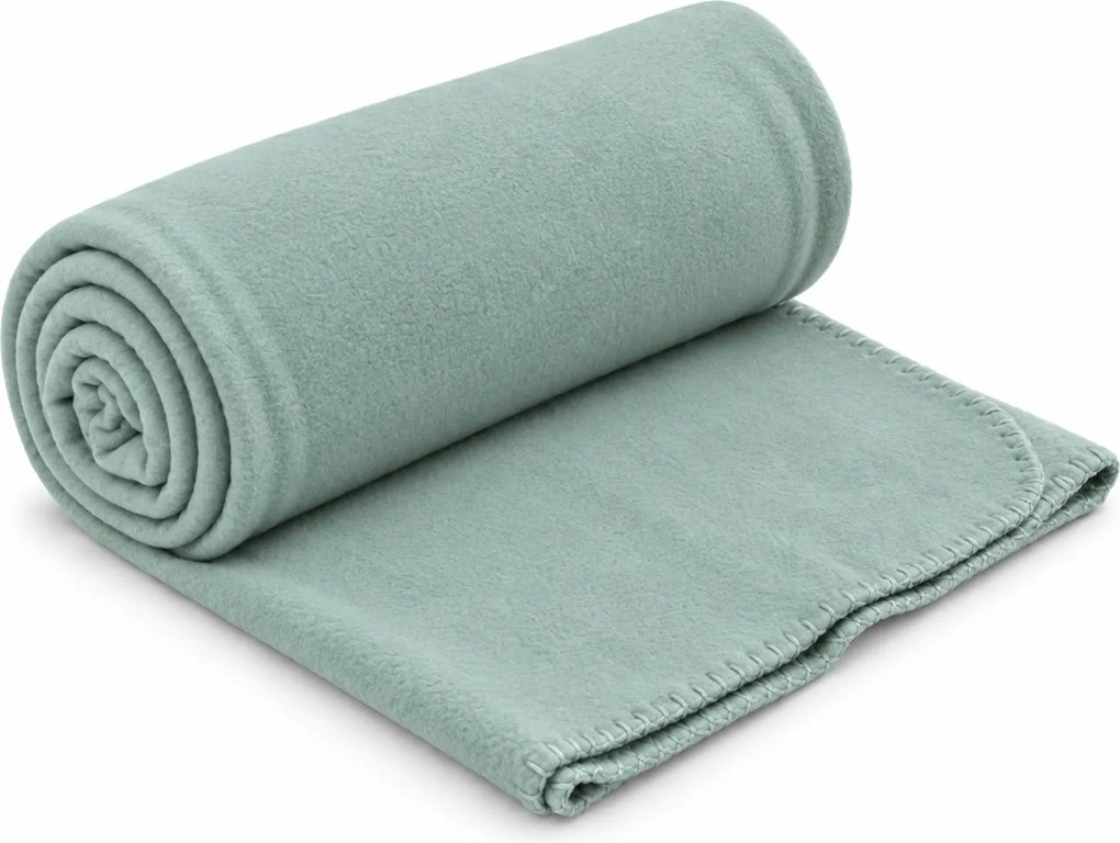 Patura fleece FLEORA, verde mentolat deschis Dimensiune: 180 x 200 cm