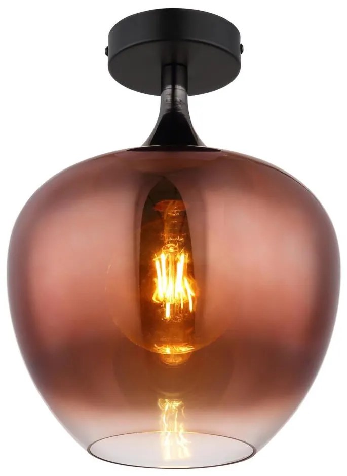 Plafonieră Globo 15548DG MAXY 1xE27/40W/230V cupru