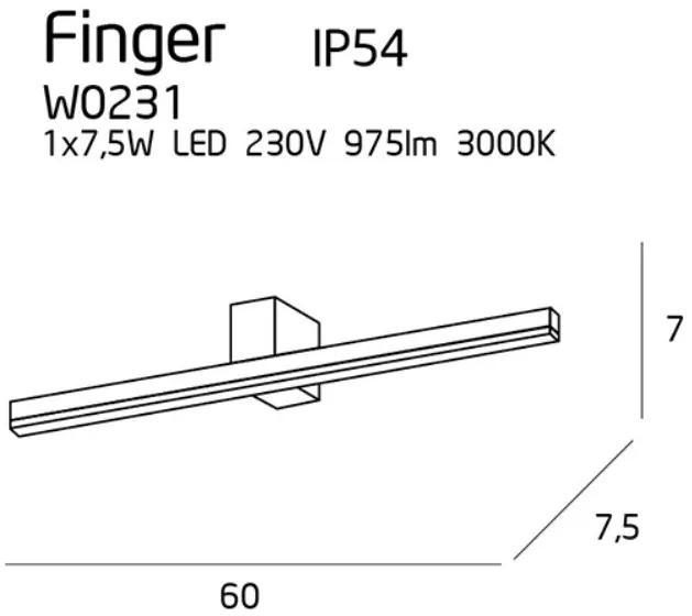 Aplica perete neagra Finger- W0231