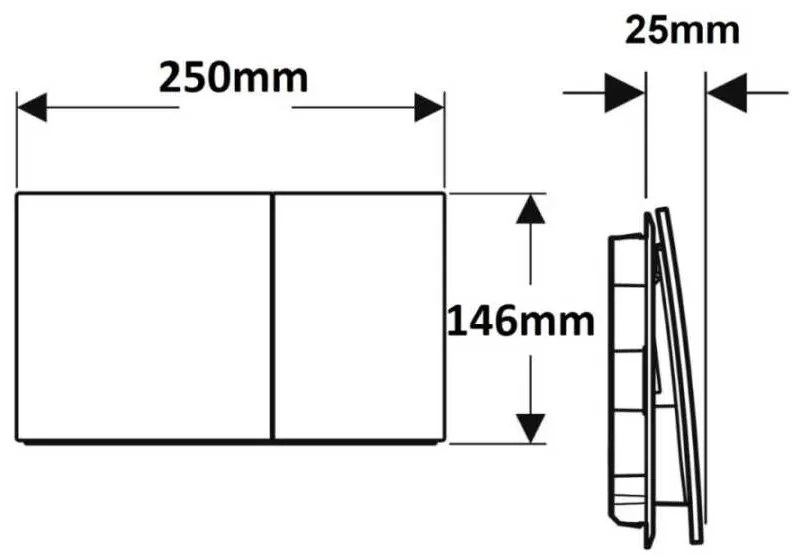 Clapeta de actionare cu 2 volume, rosu auriu periat, Geberit Sigma70 Rosu auriu