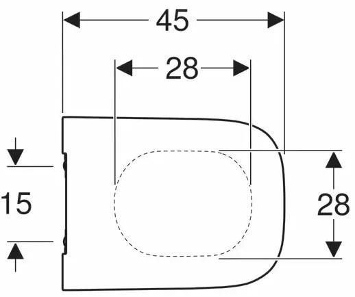 Capac wc Geberit Smyle Square slim inchidere lenta