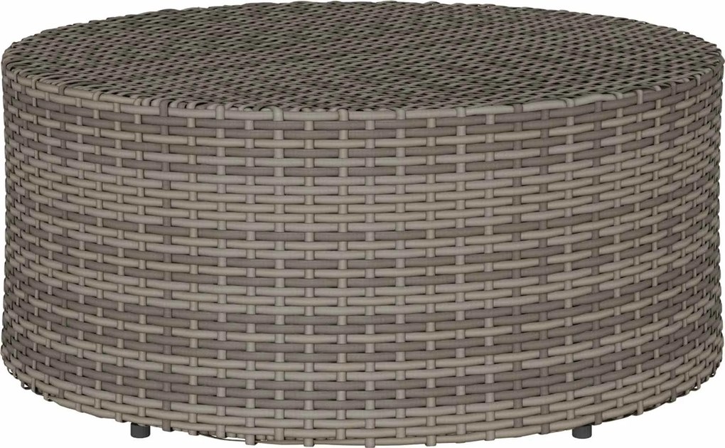 vidaXL Masă de cafea pentru exterior Gri Ø 68 x 30 cm poliratan