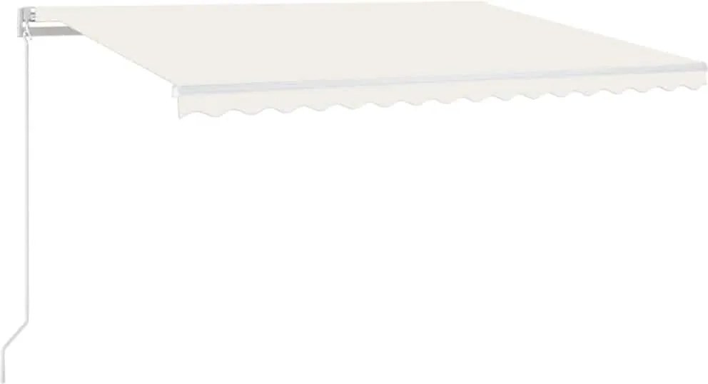 vidaXL Copertină retractabilă automat, crem, 450x300 cm