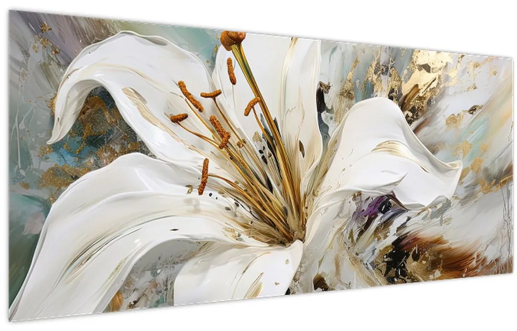 Tablou - Abstracție cu crin (120x50 cm)