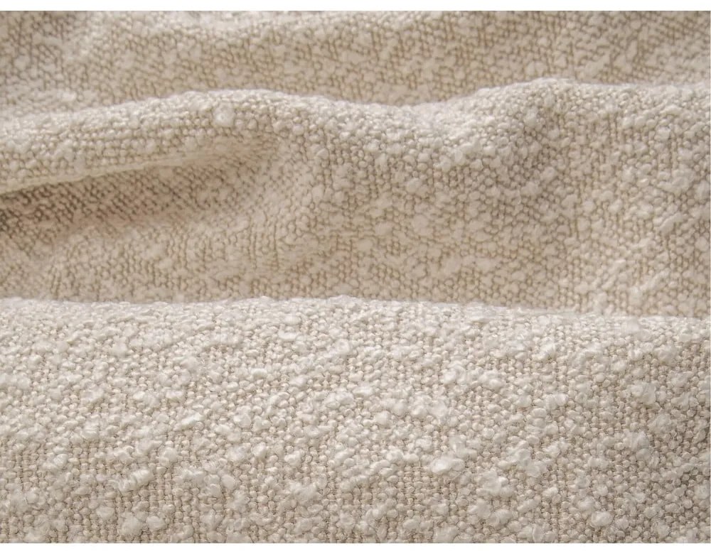 Pat matrimonial crem tapițat cu spațiu de depozitare cu somieră 160x200 cm Simon Olivia – Micadoni