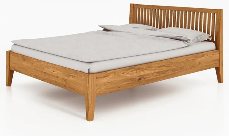 Pat dublu din lemn de stejar 140x200 cm Odys - The Beds