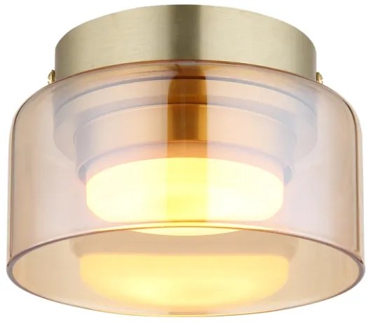 Plafonieră LED Globo 16055DG HIGGINS 1xGX53/6W/230V d. 13 cm maro