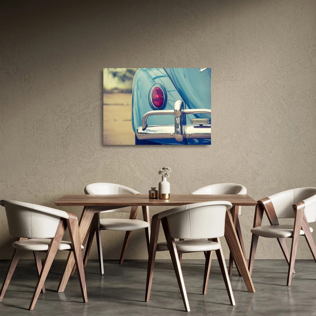 Tablou pe sticlă cu veteran turcoaz (70x50 cm)