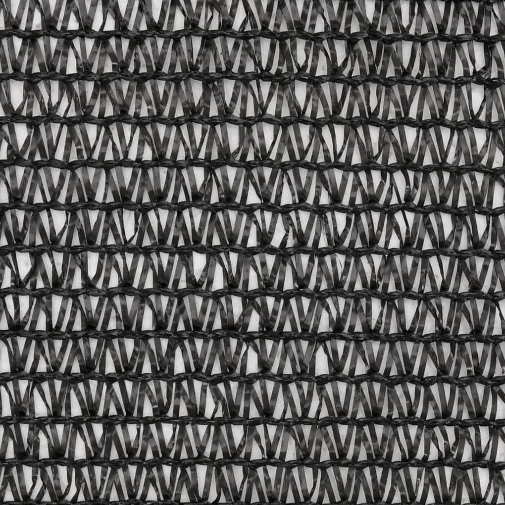 Plasa protectie vizuala, negru, 2x25 m, HDPE Negru, 2 x 25 m